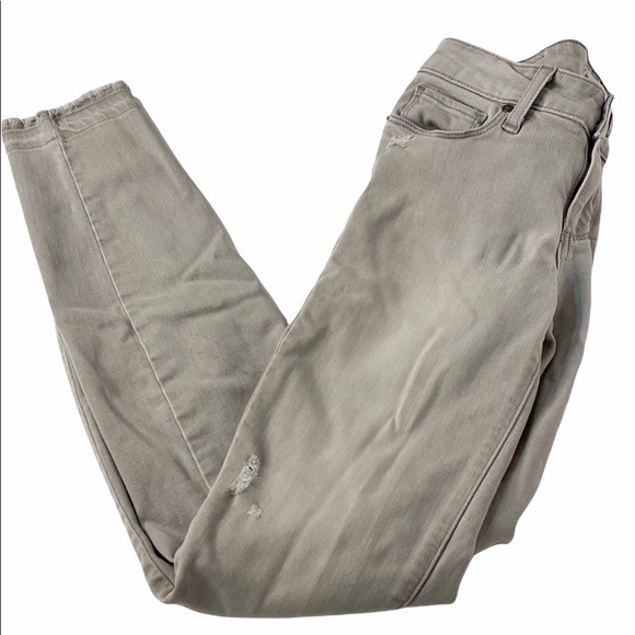 PAIGE Denim - Paige Verdugo Ankle Distressed Light Gray Jeans